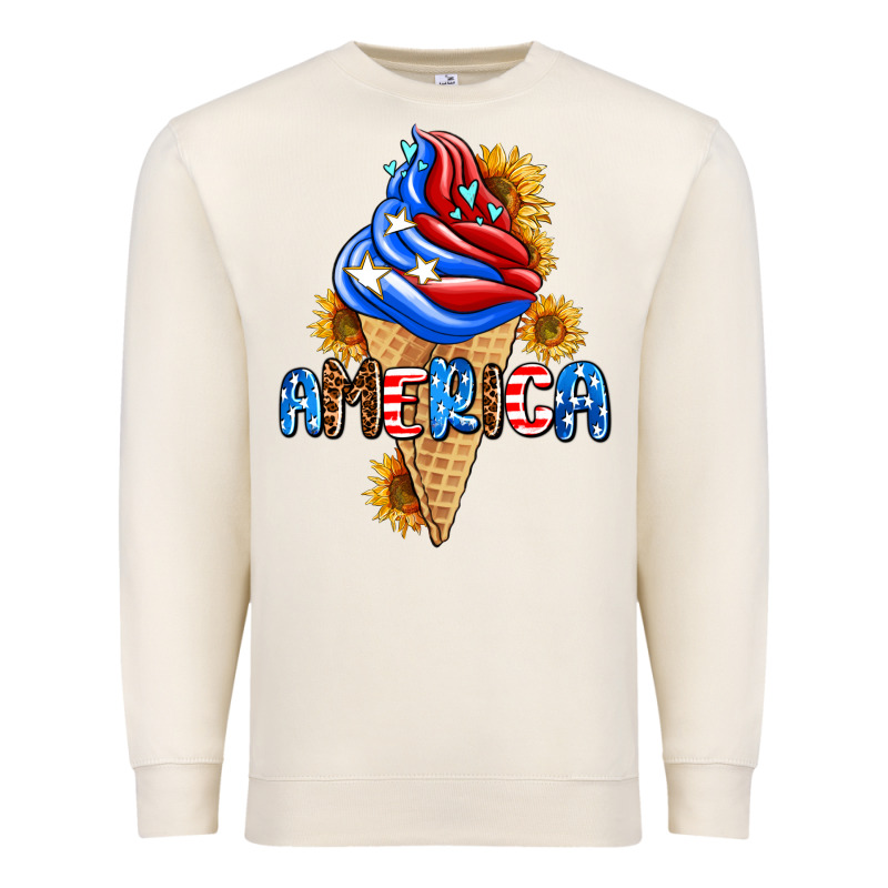 Ice Cream America Premium Sweatshirt by AdoDesignShop | Teevron