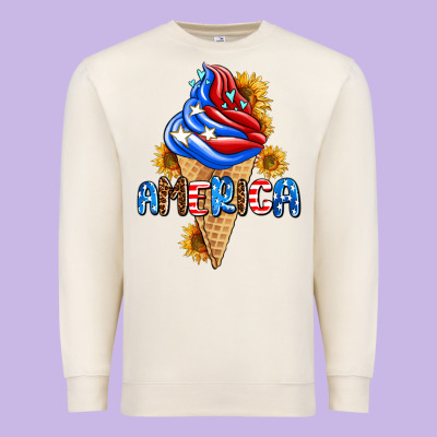 Ice Cream America Premium Sweatshirt Designed By Adodesignshop