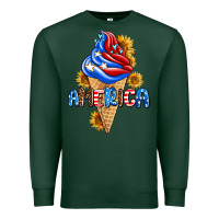 Sports Green ice cream america Premium Sweatshirt - AdoDesignShop