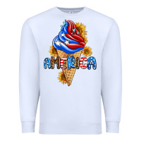 White ice cream america Premium Sweatshirt - AdoDesignShop