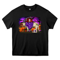 Black Charolais Bull Halloween Heavy Core Tee - RanaPortraitStore