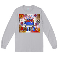 Moon Dust Fourth Of July America Truck Long Sleeve Tee - FaDigitalArtStudio