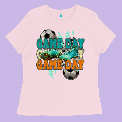 Game Day Lightning Bolt Soccer Ladies Tee Designed By Howdyjamesfarm