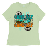 Matcha Game day lightning bolt soccer Ladies Tee - HowdyJamesFarm