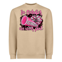 Mushroom in october we wear pink cheer Heavyweight Sweatshirt - BarkalooDesign