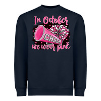 Navy in october we wear pink cheer Heavyweight Sweatshirt - BarkalooDesign