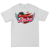 Dove Grey American babe Premium Tee - HowdyJamesFarm