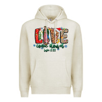 Oatmeal Heather Love ComeDown Luke 2.11-2 Premium Hoodie - CowhideDigitalArt