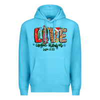Ocean Blue Love ComeDown Luke 2.11-2 Premium Hoodie - CowhideDigitalArt