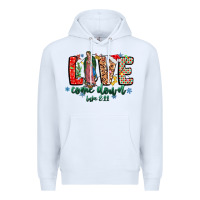 White Love ComeDown Luke 2.11-2 Premium Hoodie - CowhideDigitalArt