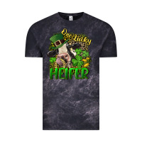Cloud Black One lucky Heifer Vintage Tee - CowGirlArtShop