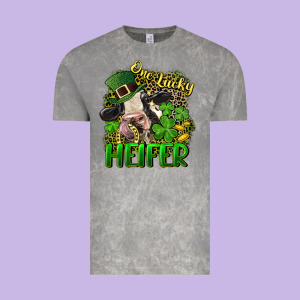 One Lucky Heifer Vintage Tee Designed By Cowgirlartshop