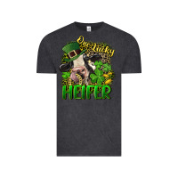 Vintage Black One lucky Heifer Vintage Tee - CowGirlArtShop