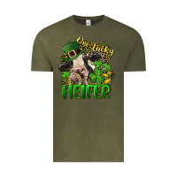 Vintage Olive One lucky Heifer Vintage Tee - CowGirlArtShop