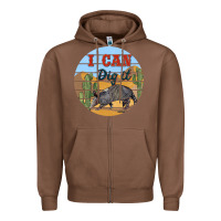 Chestnut i can dig it armadillo Zipper Hoodie - BarkalooDesign