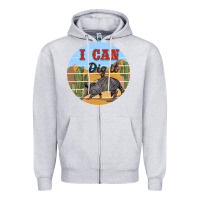 Heather Grey i can dig it armadillo Zipper Hoodie - BarkalooDesign