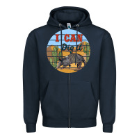 Navy i can dig it armadillo Zipper Hoodie - BarkalooDesign