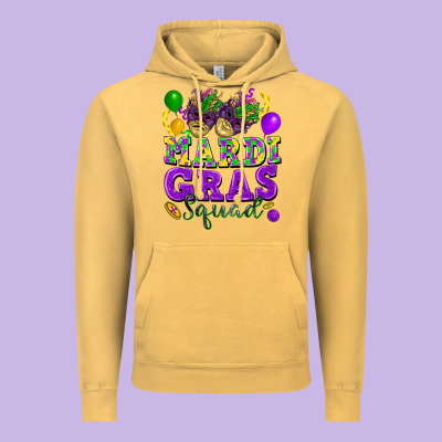 Mardi Gras Squad Vintage Hoodie Designed By Fadigitalartstudio