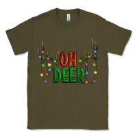 Army Green Oh deer christmas Classic Tee - Artiststas