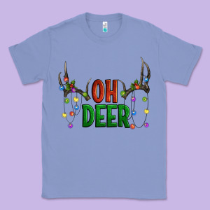 Oh Deer Christmas Classic Tee Designed By Artiststas