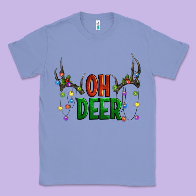Oh Deer Christmas Classic Tee Designed By Artiststas