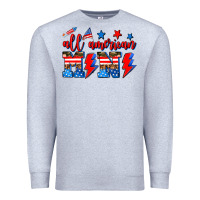 Heather Grey all american mimi Premium Sweatshirt - AdoDesignShop