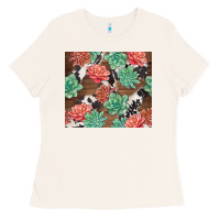 Bone succulents and cowhide Ladies Tee - TumblerDesignByShophia