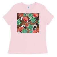 Succulents And Cowhide Ladies Tee | Teevron