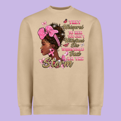 They Whispered To Hear You Cant Withstand The Stor Heavyweight Sweatshirt Designed By Barkaloodesign
