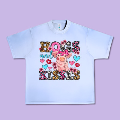 Hogs And Kisses Pig  Olivia Urban Heavy Tee Designed By Oliviacreatesart