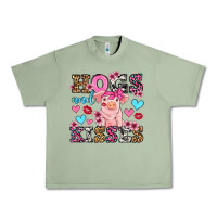 Oil Green hogs and kisses pig  olivia Urban Heavy Tee - OliviaCreatesArt