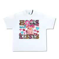 White hogs and kisses pig  olivia Urban Heavy Tee - OliviaCreatesArt