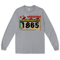 Heather Grey Juneteenth 1865 Long Sleeve Tee - FaDigitalArtStudio