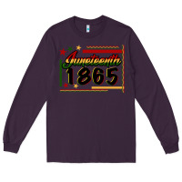 Plum Juneteenth 1865 Long Sleeve Tee - FaDigitalArtStudio