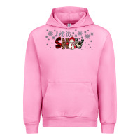 Fuchsia Pink Christmas let it snow Urban Hoodie - JahusDesignShop