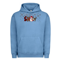 Pigment Pebble Blue Christmas let it snow Urban Hoodie - JahusDesignShop