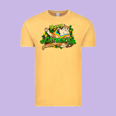 St. Patrick's Day Cat Vintage Tee Designed By Howdyjamesfarm