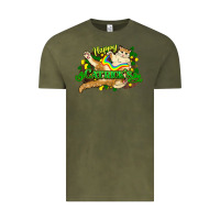 Vintage Olive St. Patrick's Day cat Vintage Tee - HowdyJamesFarm