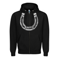 Black horseshoe Zipper Hoodie - BarkalooDesign