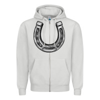 Dove Grey horseshoe Zipper Hoodie - BarkalooDesign