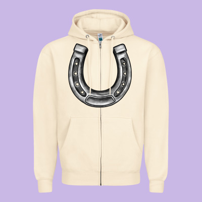 Horseshoe Zipper Hoodie Designed By Barkaloodesign