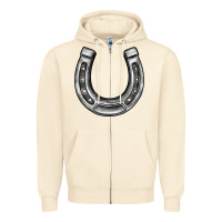 Sandshell horseshoe Zipper Hoodie - BarkalooDesign