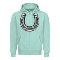 Seafoam horseshoe Zipper Hoodie - BarkalooDesign