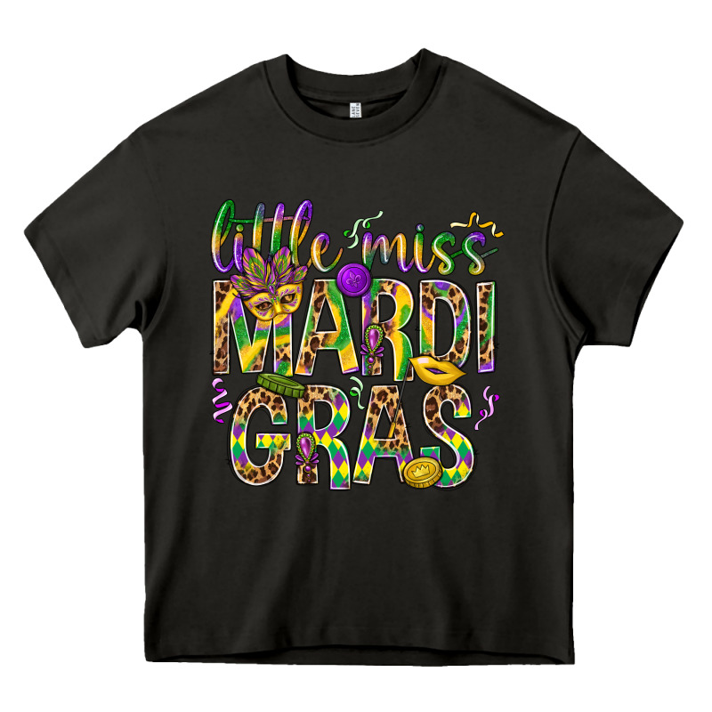 Little Miss Mardi Gras Heavy Core Tee by NancyCooperArtShop | Teevron