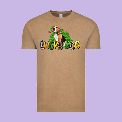 Lucky Dog St. Patrick's Vintage Tee Designed By Howdyjamesfarm
