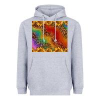 Heather Grey pride sunflower  rainbow leopard Heavyweight Hoodie - AdoDesignShop