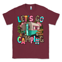 Burgundy let's go camping Classic Tee - RanaPortraitStore