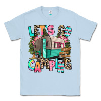 Dusty Blue let's go camping Classic Tee - RanaPortraitStore