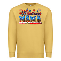 Antique Gold all american mama Premium Sweatshirt - AdoDesignShop