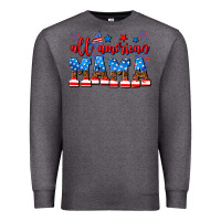 Charcoal Heather all american mama Premium Sweatshirt - AdoDesignShop